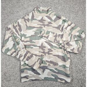 Maeve by Anthropologie Sweater Womens‎ XS Laney Mock Neck Brushed Camo Military